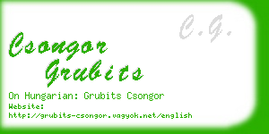 csongor grubits business card